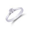 9ct White Gold Brilliant Cut 0.15ct Diamond Flower Cluster Ring