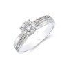 9ct White Gold Brilliant Cut 0.20ct Diamond Cluster Ring