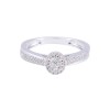 9ct White Gold Brilliant Cut 0.20ct Diamond Cluster Ring