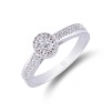 9ct White Gold Brilliant Cut 0.20ct Diamond Cluster Ring