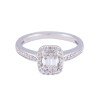 9ct White Gold Baguette and Brilliant Cut 0.30ct Diamond Cluster Ring