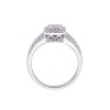 9ct White Gold Baguette and Brilliant Cut 0.50ct Diamond Cluster Ring