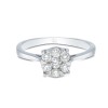 9ct White Gold Brilliant Cut 0.25ct Diamond Cluster Ring