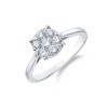 9ct White Gold Brilliant Cut 0.50ct Diamond Cluster Ring