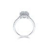 9ct White Gold Baguette and Brilliant Cut 0.60ct Diamond Cluster Ring