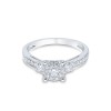 9ct White Gold Brilliant Cut 0.50ct Diamond Cluster Ring