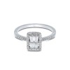 9ct White Gold Baguette 0.33ct Diamond Cluster Ring