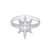 9ct White Gold Brilliant Cut Diamond 0.45ct Pave Star Ring