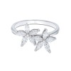 9ct White Gold Marquise Cut Diamond 0.65ct Cluster Ring