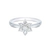 9ct White Gold Round Brilliant 0.51ct Diamond Flower Cluster Ring