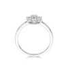 9ct White Gold Round Brilliant 0.51ct Diamond Flower Cluster Ring