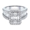 9ct White Gold Brilliant & Baguette Cut 2.35ct Diamond Ring