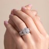 9ct White Gold Brilliant & Baguette Cut 2.35ct Diamond Ring