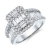 9ct White Gold Brilliant & Baguette Cut 2.35ct Diamond Ring