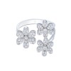 9ct White Gold 0.51ct Diamond Flower Cluster Ring 