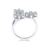 9ct White Gold 0.51ct Diamond Flower Cluster Ring 