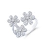 9ct White Gold 0.51ct Diamond Flower Cluster Ring 