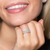 9ct White Gold 1.11ct Diamond Cluster Ring 
