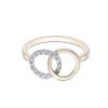 9ct Yellow Gold Brilliant Cut Diamond 0.08ct Interlocking Circle Ring