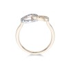 9ct Yellow Gold Brilliant Cut Diamond 0.08ct Interlocking Circle Ring