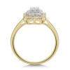 9ct Yellow Gold 0.50ct Round Brilliant Cluster Diamond Ring 