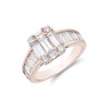 18ct Rose Gold Baguette Cut 1.75ct Diamond Cluster Ring