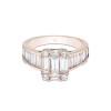 18ct Rose Gold Baguette Cut 1.75ct Diamond Cluster Ring
