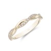 18ct Yellow Gold Brilliant Cut 0.13ct Diamond Twist Eternity Ring