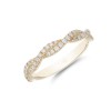 18ct Yellow Gold Brilliant Cut 0.31ct Diamond Twist Eternity Ring