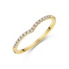 18ct Yellow Gold 0.09ct Round Brilliant Diamond Wishbone Eternity Ring