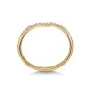 18ct Yellow Gold 0.09ct Round Brilliant Diamond Wishbone Eternity Ring
