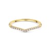 18ct Yellow Gold 0.09ct Round Brilliant Diamond Wishbone Eternity Ring