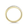 18ct Yellow Gold Round Brilliant 0.28ct Diamond Twisted Circle Ring