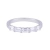 18ct White Gold Approx 1.00ct Emerald Cut Diamond Eternity Ring