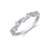 18ct White Gold Brilliant Cut 0.55ct Diamond Pear Shaped Eternity Ring