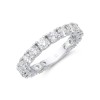 18ct White Gold 1.87ct Round Brilliant 3/4 Hoop Diamond Eternity Ring