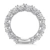 18ct White Gold Heart Cut 4.25ct Diamond Eternity Ring