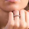 18ct White Gold Heart Cut 4.25ct Diamond Eternity Ring
