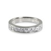 Platinum 0.75ct Round Brilliant Diamond Half Hoop Eternity Ring