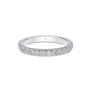 Platinum Round Brilliant Claw Set Full Hoop 1.00ct Diamond Eternity Ring