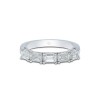 Platinum Emerald Cut 5 Stone 1.50ct Diamond Eternity Ring