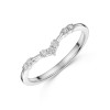 Platinum 0.14ct Round Brilliant and Baguette Diamond Wishbone Eternity Ring