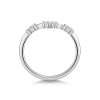 Platinum 0.14ct Round Brilliant and Baguette Diamond Wishbone Eternity Ring