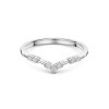 Platinum 0.14ct Round Brilliant and Baguette Diamond Wishbone Eternity Ring
