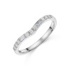 Platinum 0.27ct Round Brilliant & Baguette Diamond Wishbone Eternity Ring
