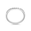 Platinum 0.27ct Round Brilliant & Baguette Diamond Wishbone Eternity Ring