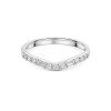 Platinum 0.27ct Round Brilliant & Baguette Diamond Wishbone Eternity Ring