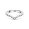 Platinum Round Brilliant & Baguette Cut 0.23ct Diamond Wishbone Eternity Ring