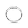 Platinum Round Brilliant & Baguette Cut 0.23ct Diamond Wishbone Eternity Ring