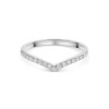 Platinum Round Brilliant 0.20ct Diamond Eternity Wishbone Ring